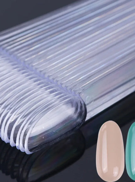 💋 50Pcs False Nail Tips Clear Chart Oval