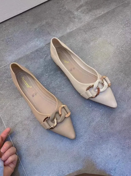 Square Toe Flat Shoes for Women Spring Autumn