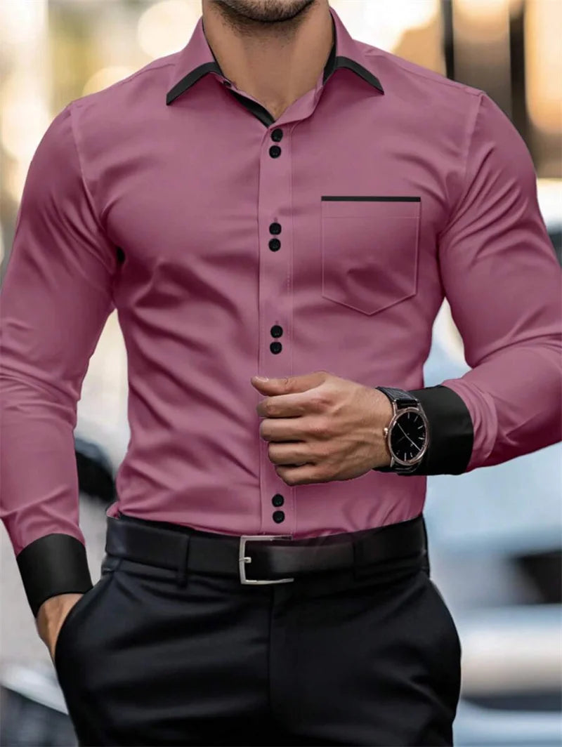 3D printed men's long sleeved shirt in plus size, comfortable collared men's top, Hawaiian men's shirt 2025 new style