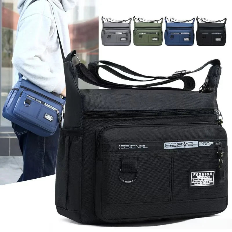 New Mens Crossbody Bag Single Shoulder Bags Big Capacity Multi-Pockets Storage Bag Fashion Handbag Business Crossbody Bags