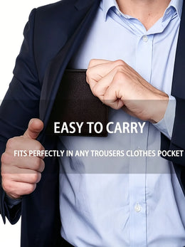 Men'S Wallet with 5 Card Slots & ID window, RFID Blocking Minimalist Slim Wallet for Men