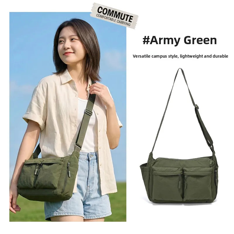Unisex Casual Slanting Crossbody Bag Large Capacity Black Versatile Commuting Bag for Men And Women Suitable for Daily Use