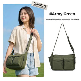 Unisex Casual Slanting Crossbody Bag Large Capacity Black Versatile Commuting Bag for Men And Women Suitable for Daily Use