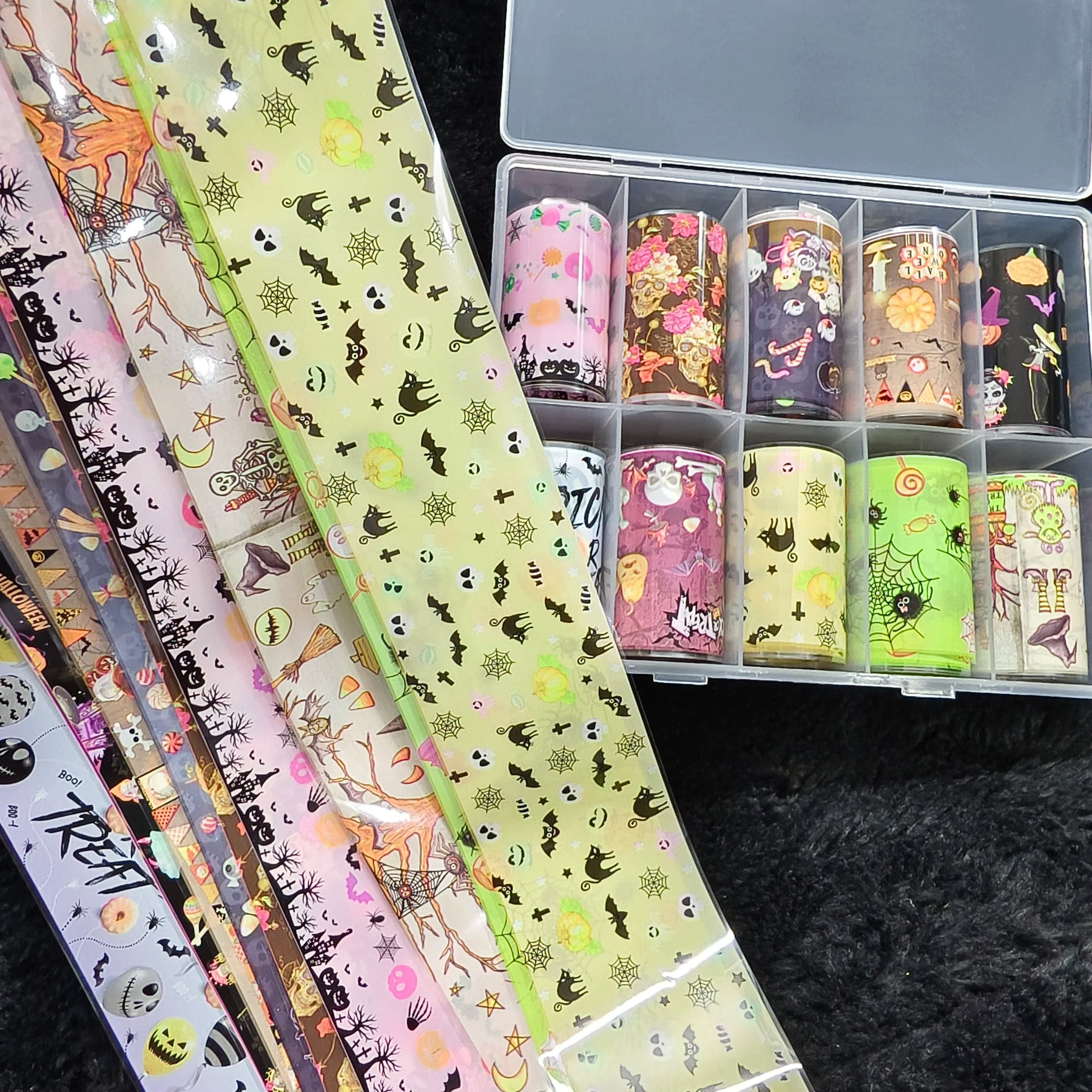 10Rolls Halloween  Christmas  Easter Nail Foils Transfer Paper  Nail Art Stickers   Decal  Nails Decoration