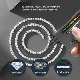 D VVS1 Moissanite Tennis Bracelet Original s925 Sterling Silver Plated 18k White Gold with GRA Necklace for Women Man