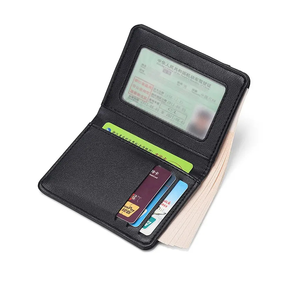 Men Bussiness Wallet Short Skin Wallets Purses PU Leather Money Clips Thin Wallet For Men Purses ID Card Holder Fashion