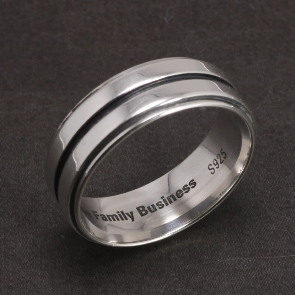 Dean Winchester Ring Authentic 925 Silver Supernatural Aphorism Engraving Saving People, Hunting Things, The Family Business