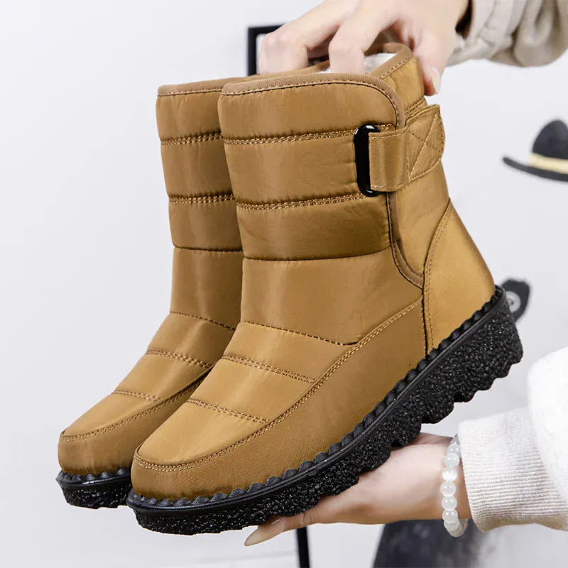 KissICON Yellow / 41 Women's Boots Low Heels Fur Boots For Winter