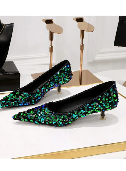 2024 Version Fashion Style Sequin Women's Shoes Shallow
