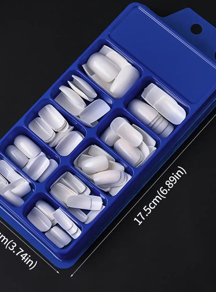 KissIcon 100Pcs Short Square Nails Full Cover Acrylic