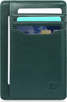 Pomelo Best Mens Wallet, Slim Genuine Leather Purse with RFID Blocking, Ultra-Thin Credit Card Holder for 7 Cards and Cash