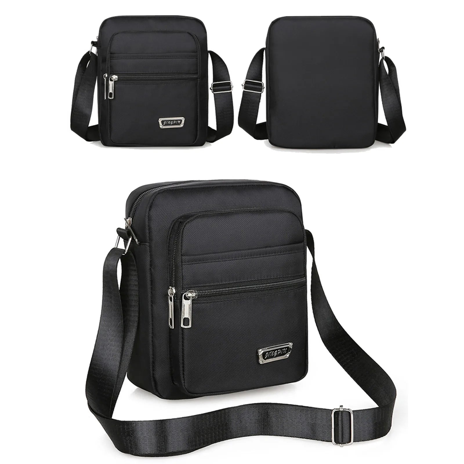 Men's Handbag Shoulder Messenger Bags Casual Canvas Travel Bag Waist Bag Multifunctional Waterproof Business Storage Bag Solid