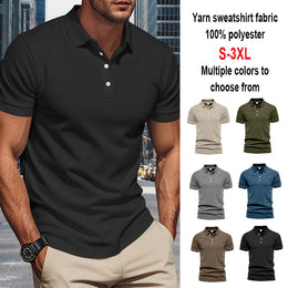 Men Polo Shirt Short Sleeve Breathable Soft Regular Fit Casual Business Golf Summer Daily Work Outdoor Lightweight Basic Tops