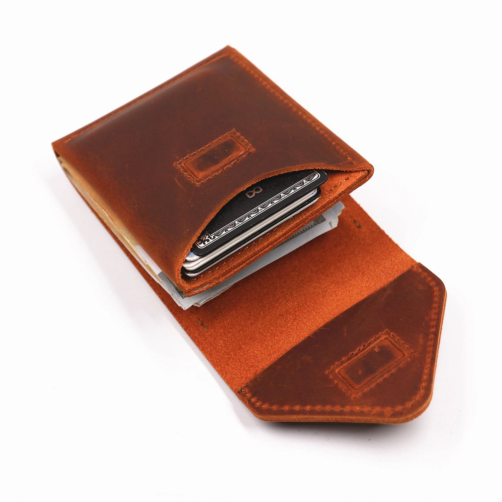 Genuine Leather Wallet For Men Male Vintage Cowhide Short Vertical Slim Mens Cash Wallet Purse Card Holder Flap Magnetic Closure
