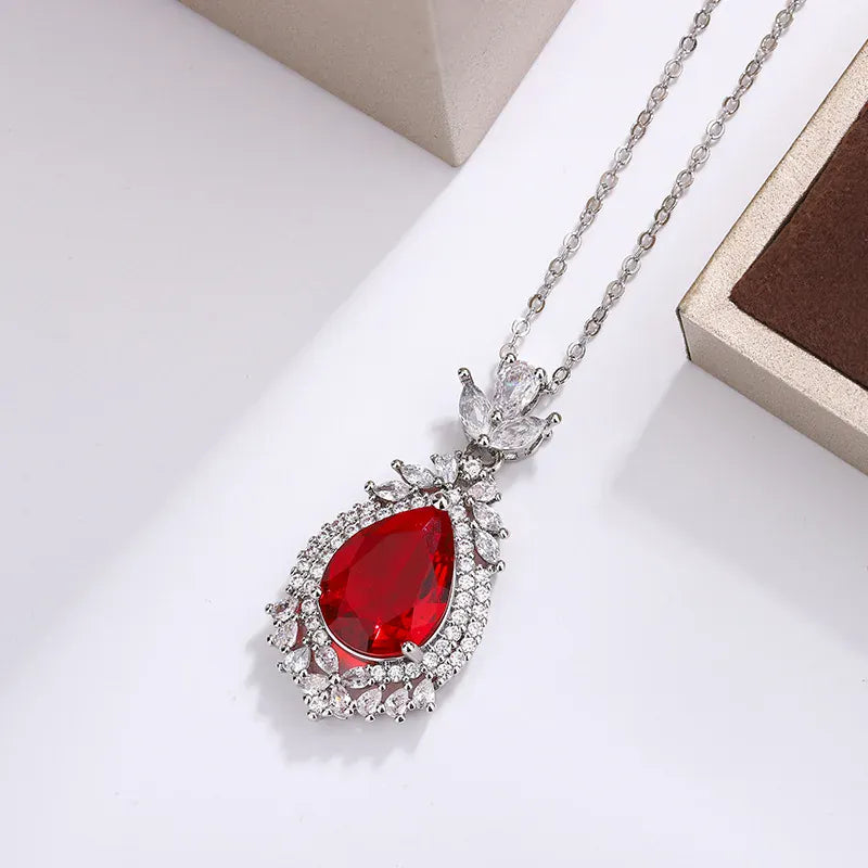 KissICON KissIcon Elegant 925 Silver Plated Necklace- Zircon Pendant