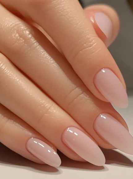 KissIcon Pink False Nails Medium Almond Full Gel