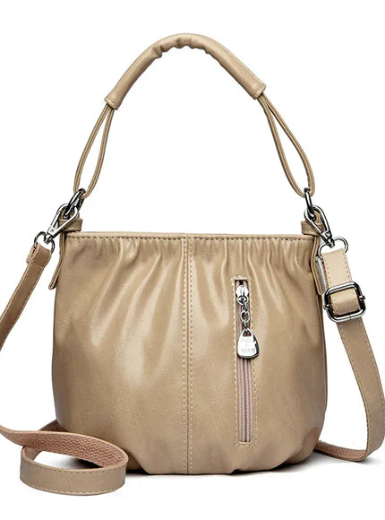 Women's Handbags Solid Color PU Leather Shoulder