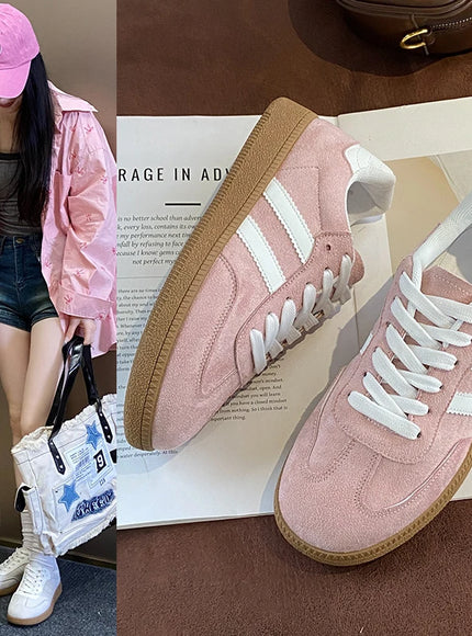Women Tennis Sneakers Flats Ladies Fashion Mixed Colors Lace-up Vulcanized Shoes Spring Autumn Woman Outdoor Trainers Footwear