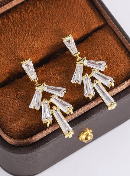 KissIcon AAAA Zircon Earrings 925 Silver Plated Shine