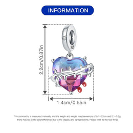 Original Charms Beads 925 Sterling Silver Zircon LOVE Winged Protect Heart Pendant For DIY Necklace Bracelet Fine Jewellery Gift