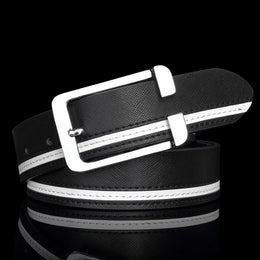 Luxury Brand Belts for Men &Women Unisex Fashion Shiny White Design pin Buckle High Quality Waist Leather Belts ceinture homme