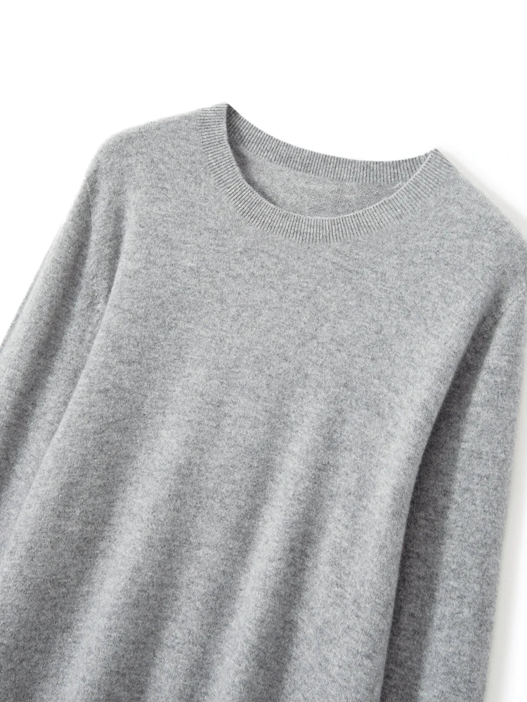 100% Merino Wool Sweater Man O-neck Basic Wool Pullover Autumn Winter Long Sleeve Soft Warm Jumper Smart Casual Knit Popular Top