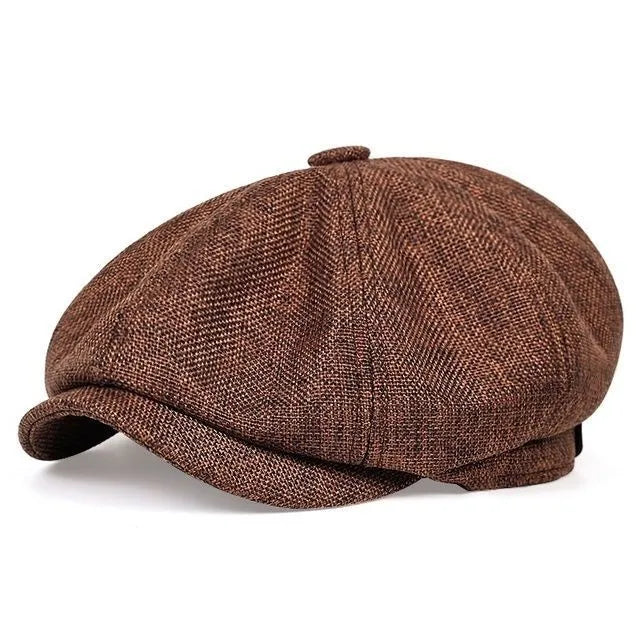 Men's Tweed British Newsboy Hat Herringbone Gatsby Hat Street Hats Octagonal Brim Hat Four Seasons Hip Hop Beret Painter Hat