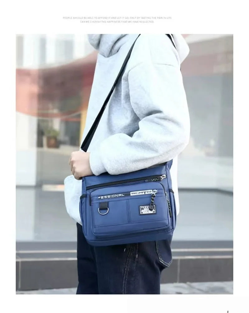 New Mens Crossbody Bag Single Shoulder Bags Big Capacity Multi-Pockets Storage Bag Fashion Handbag Business Crossbody Bags