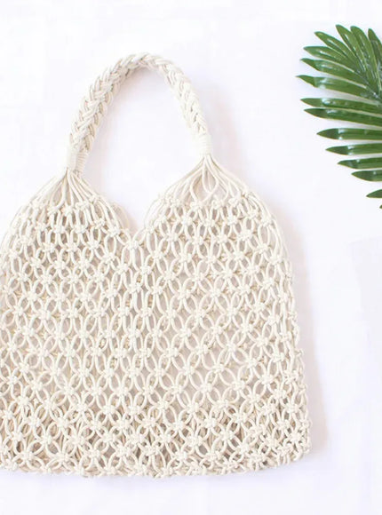 Hot Selling Hollow Shoulder Handmade Solid Handbag