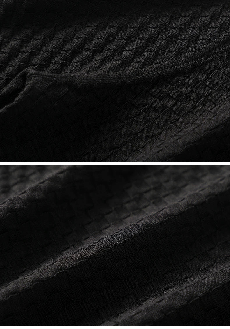 Business High-End Quality Men's Silk Pullover Short Sleeved POLO Neck Solid Color Breathable T-Shirt Knit Bottom Top 2023 Summer