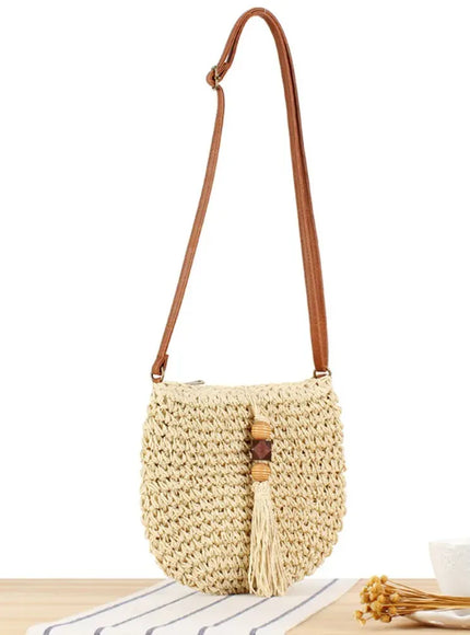Women's Crossbody – Woven Wooden Beads