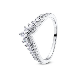 Original 925 Sterling Silver Ring Love Heart Pave CZ Crystal Stackable Rings For Women Wedding Engagement Birthday Gift Jewelry