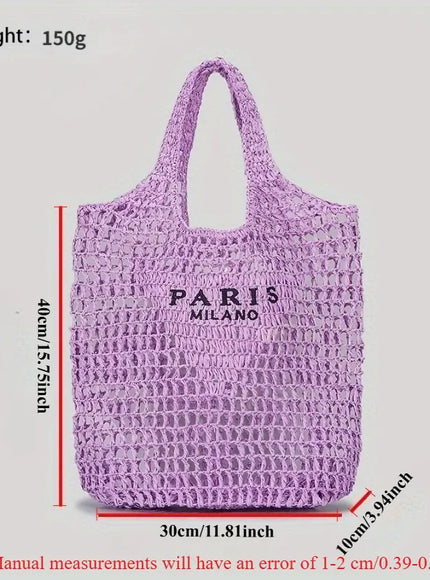 Urban Women's Handbag – Embroidered Letter Mesh