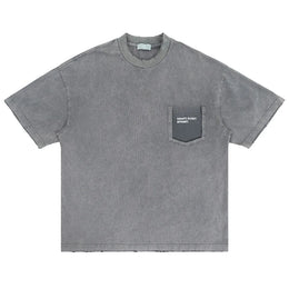 2044ss Summer Men T Shirts Women Unisex Streetwear Tee Retro Casual Cotton Embroidered T shirt Tee Gray
