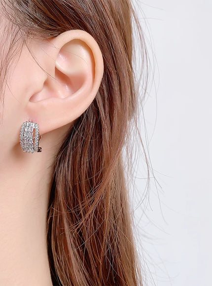 KissIcon White Zircon Earrings - Sparkling Wedding Gift