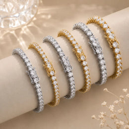 D VVS1 Moissanite Tennis Bracelet Original s925 Sterling Silver Plated 18k White Gold with GRA Necklace for Women Man
