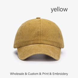 SLECKTON Custom Logo Retro Baseball Cap for Men and Women DIY Design Letter Embroidery Hat Customize Cap Graphic Print Wholesale
