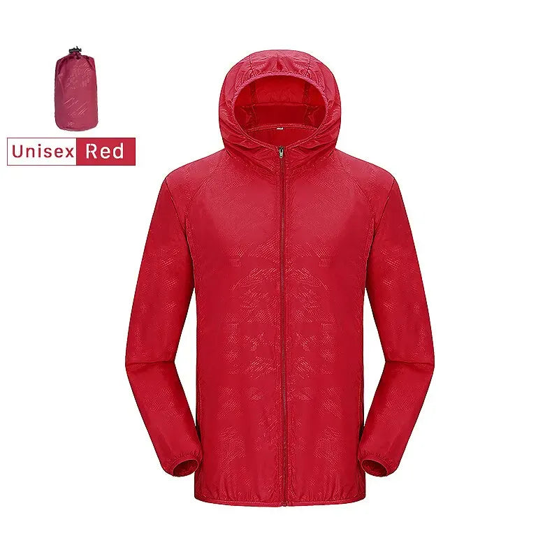KissICON Unisex Red / XL Unisex Waterproof Quick Dry Outdoor Hiking Camping Windbreaker Jacket