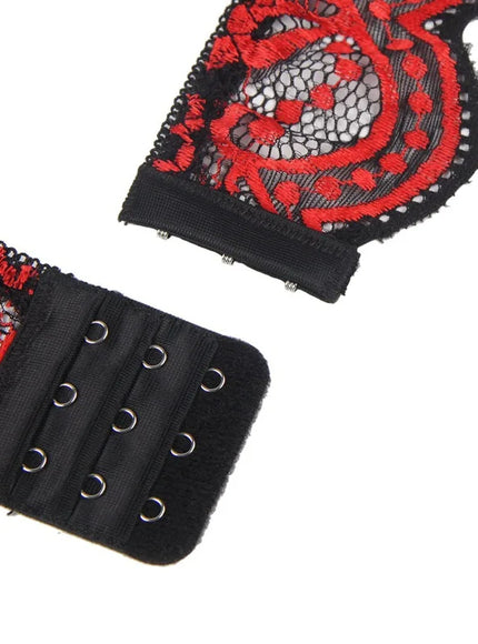 plus size sexy lingerie lace cross band embroidery decoration sexy bra panties lingerie set wholesale from M-5XL