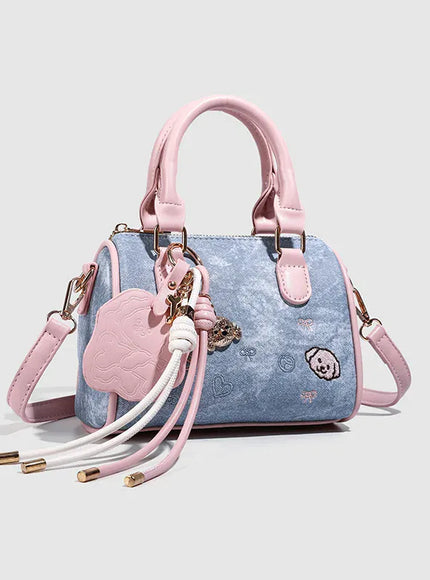 Dusty Dawn Pink Pillow Women's Denim Multi-way