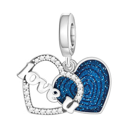 Original Charms Beads 925 Sterling Silver Zircon LOVE Winged Protect Heart Pendant For DIY Necklace Bracelet Fine Jewellery Gift