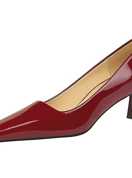 2024 Spring Versatile Fashion Shallow Mouth Patent Leather
