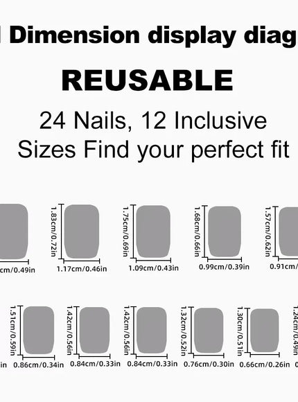 Royal Blue Acrylic Press On Nails With Glue