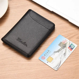 Men Bussiness Wallet Short Skin Wallets Purses PU Leather Money Clips Thin Wallet For Men Purses ID Card Holder Fashion