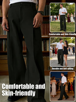 FGKKS Men Pants Fashion Brand New Luxury Anti-pilling Straight Smart Casual Pants Male Black Business Anti Wrinkle Trousers