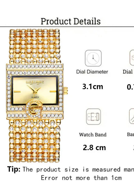 KissIcon UTHAI W31 Womens Luxury Diamond Quartz Watch