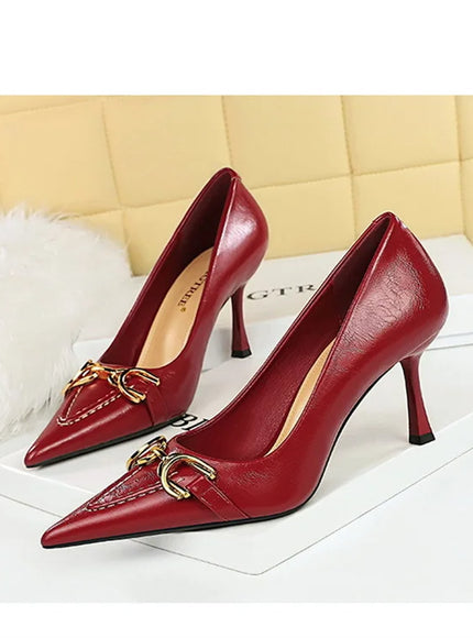 Women High Heel Stiletto Shallow Mouth Pointed Toe