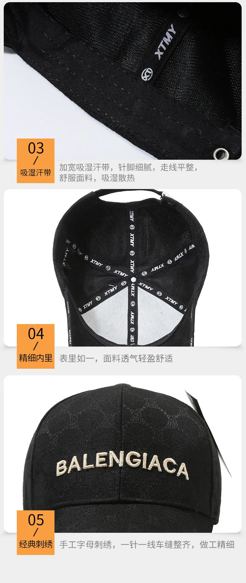 European and American new customers popular retro sunshade letter hat outdoor sports baseball cap men