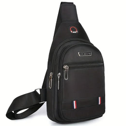 Men's Breast Bag One Shoulder Messenger Bag Casual Oxford Cloth Stylish and Simple Chest Bag Portable Men's Backpack