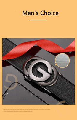 Men's Belt Automatic Buckle Belt Fashion Business Belt for Male Good Gifts for Men